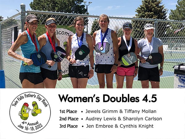 Photo of the Fathers Day Tournament Winners - Women's 4.5
